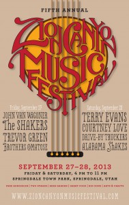 Zion Canyon Music Festival poster